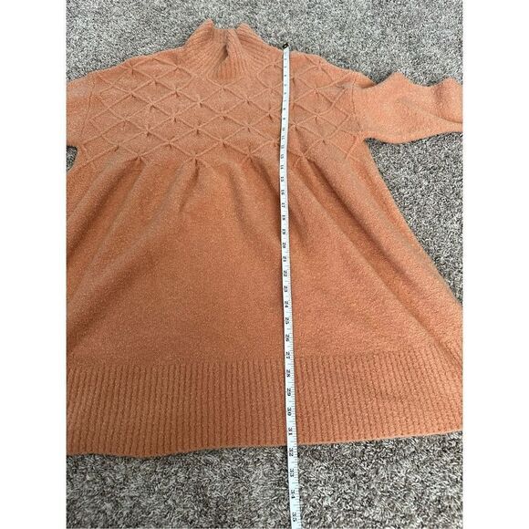 Free People Jaci Sweater Dress S Long Sleeve Mock Neck Knit Textured Wool “Doe” - Picture 11 of 16